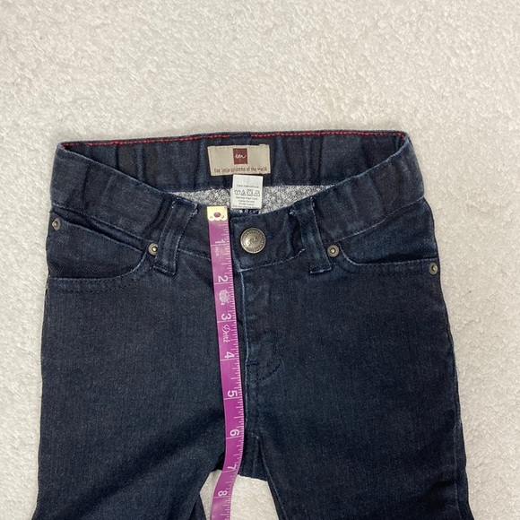 Tea girls jeans dark wash adjustable waist cotton spandex size 3 - Picture 3 of 8